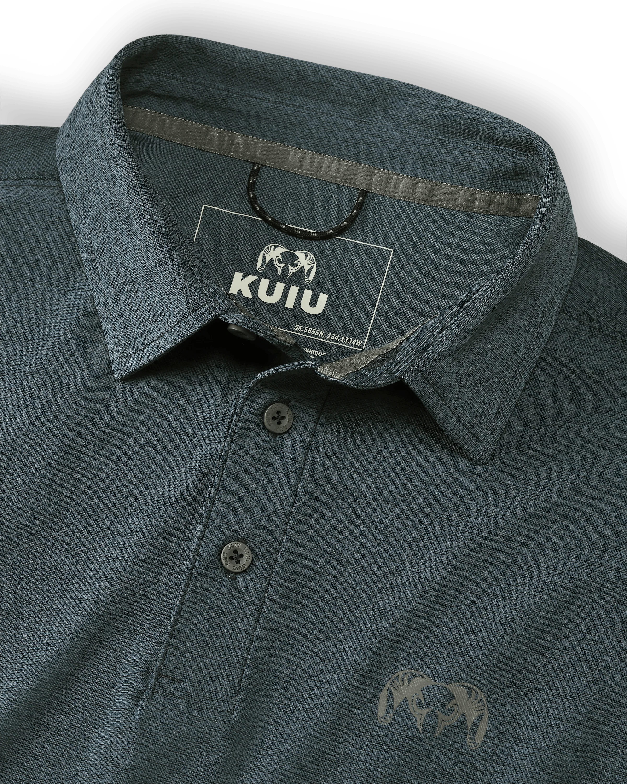 Outlet KUIU Performance Polo | Heather Navy - Image 2