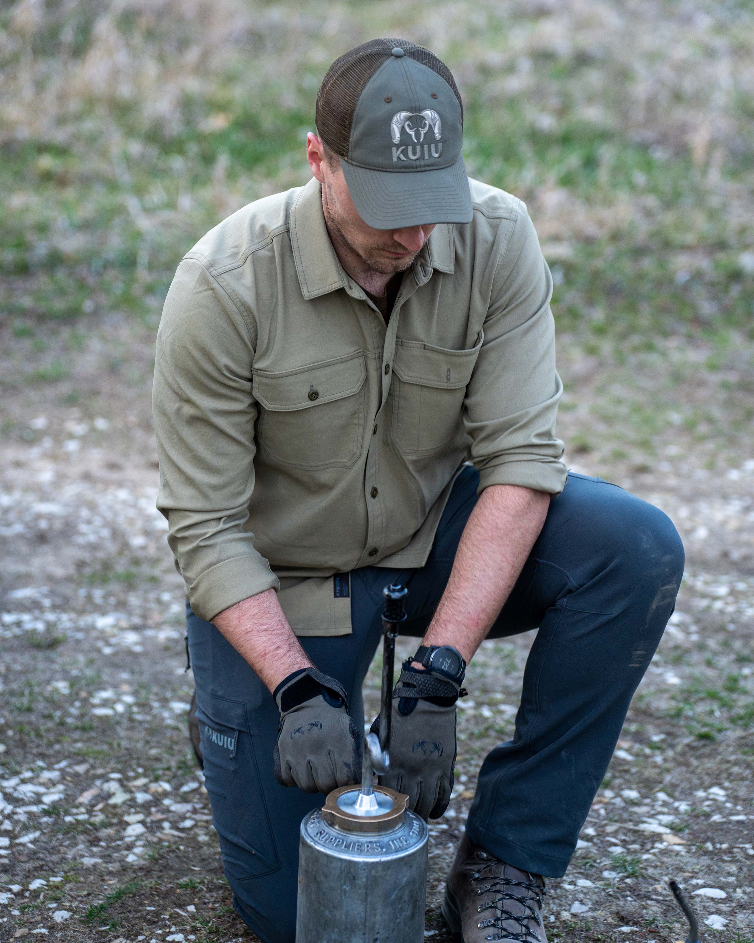 Motive LS Workgrade Shirt | Khaki - Image 5
