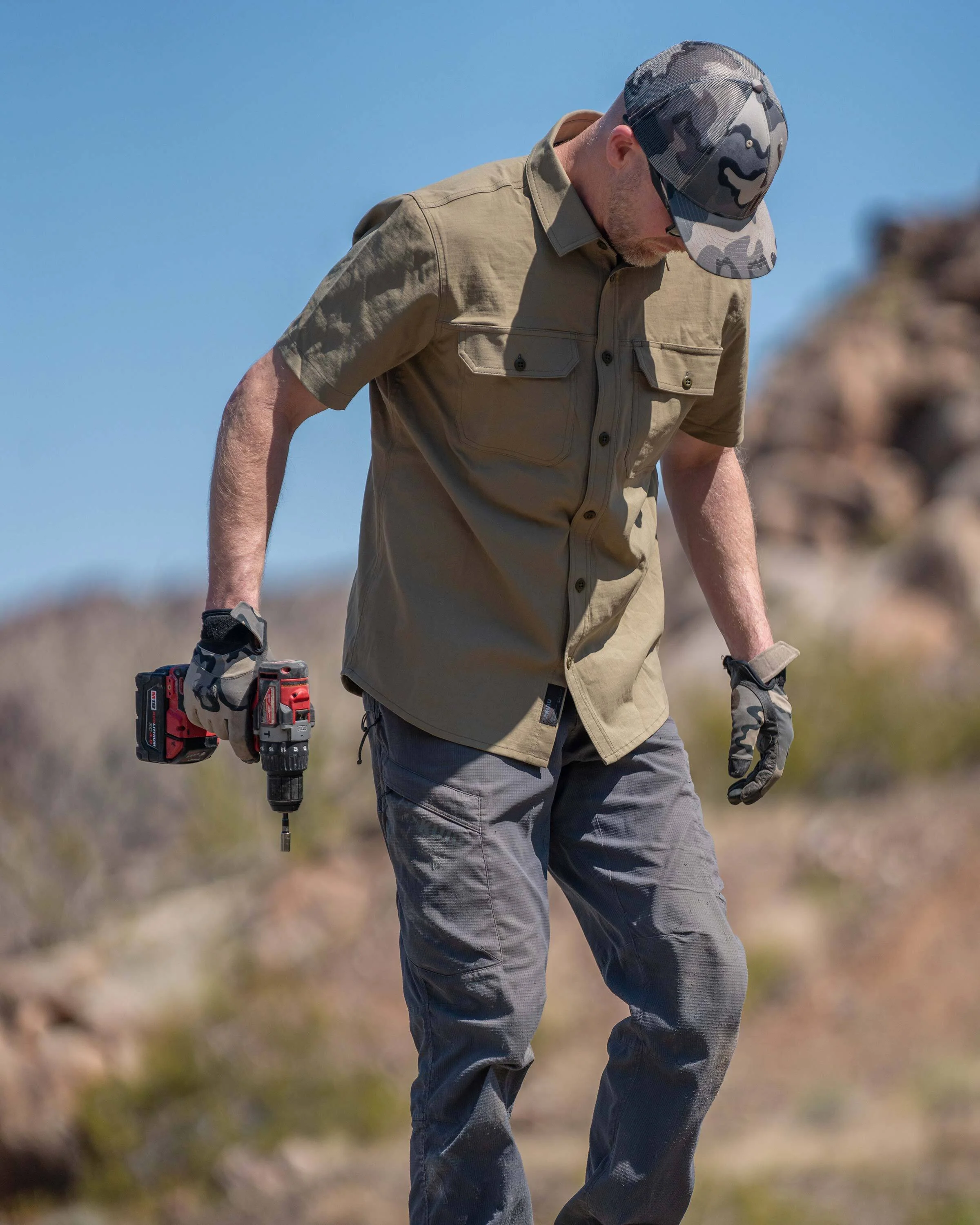 Motive SS Workgrade Shirt | Stone - Image 4