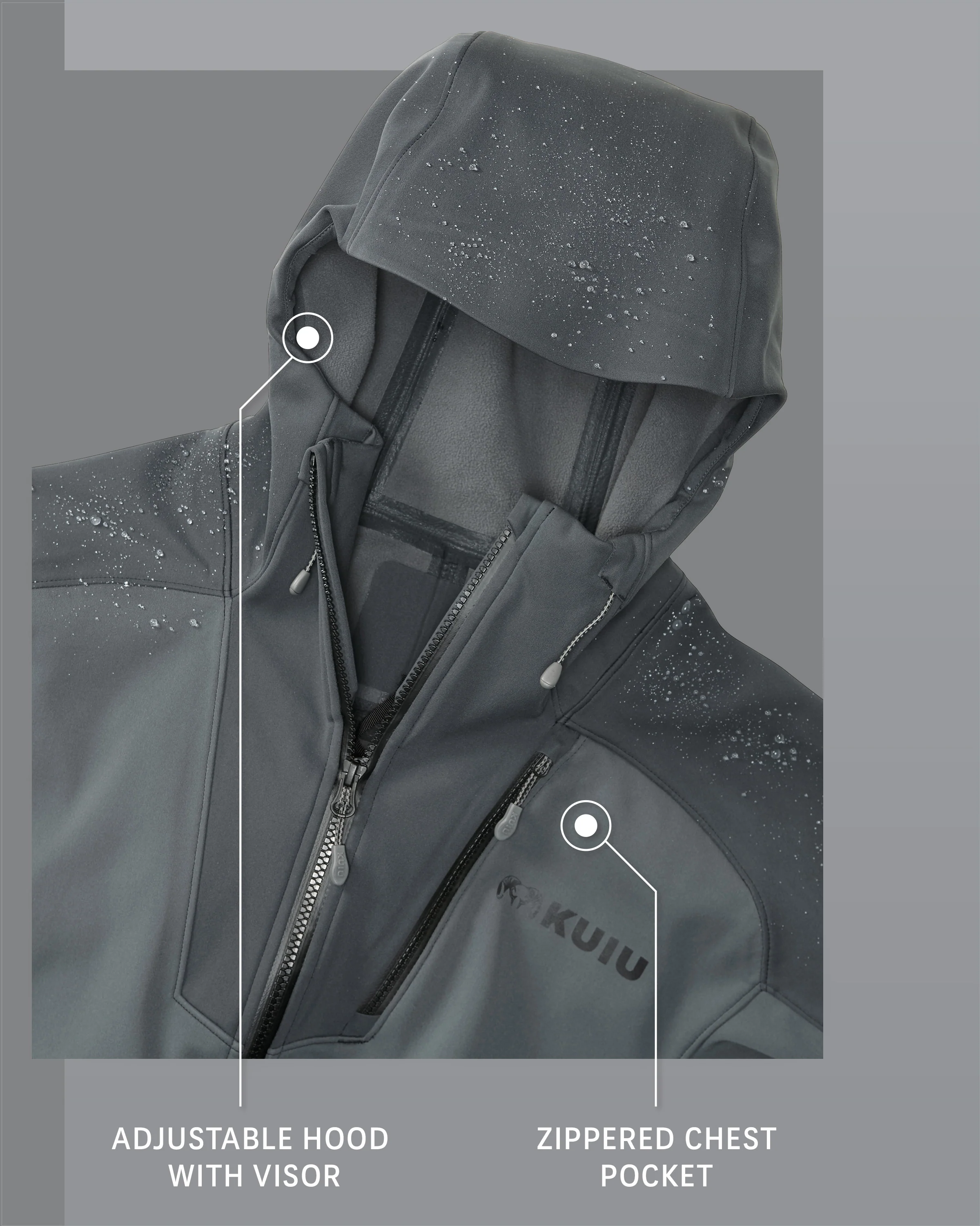 Outlet Axis Hybrid Hooded Jacket | Olive - Image 3