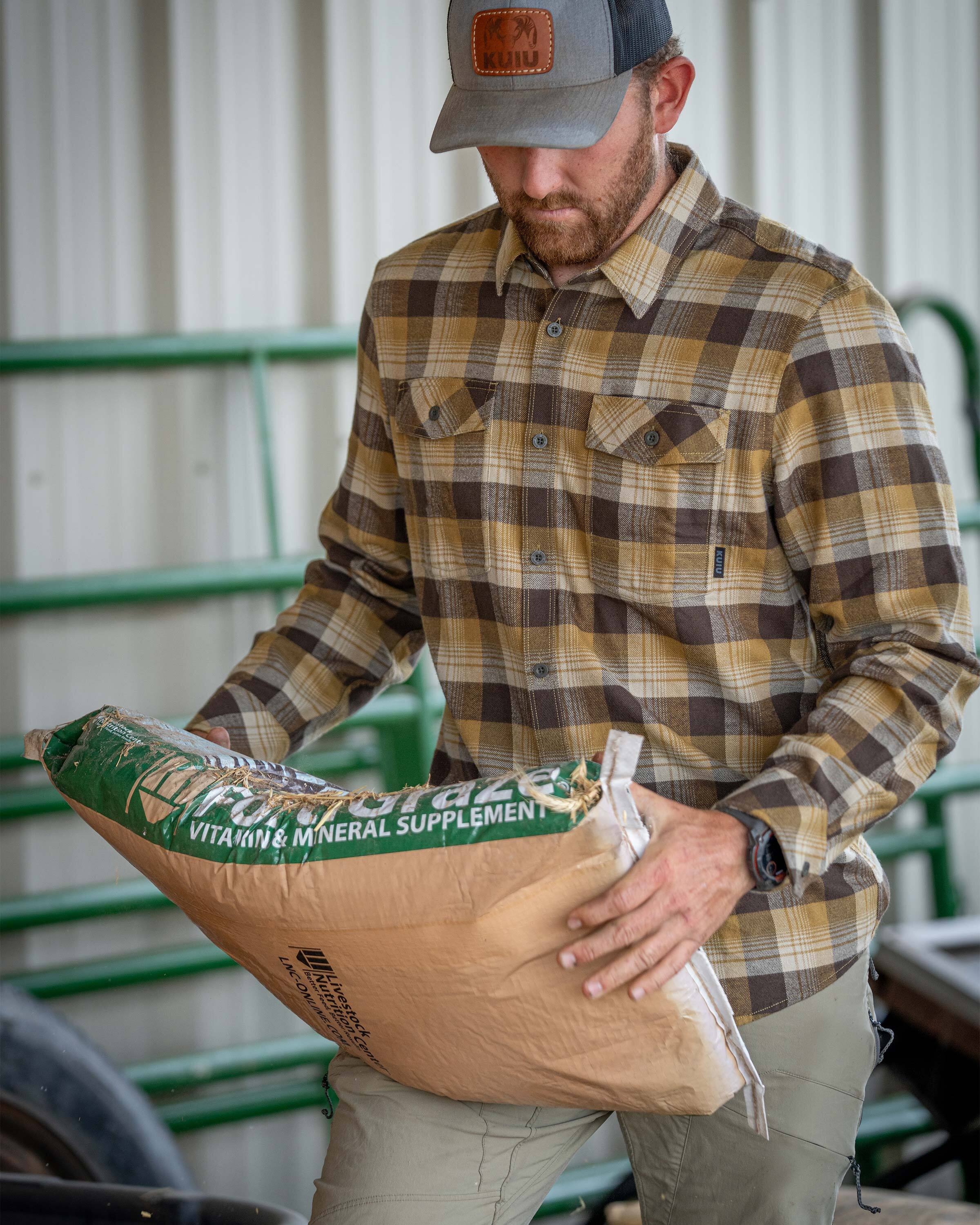 Outlet Field Flannel Shirt | Flax Blockline - Image 3