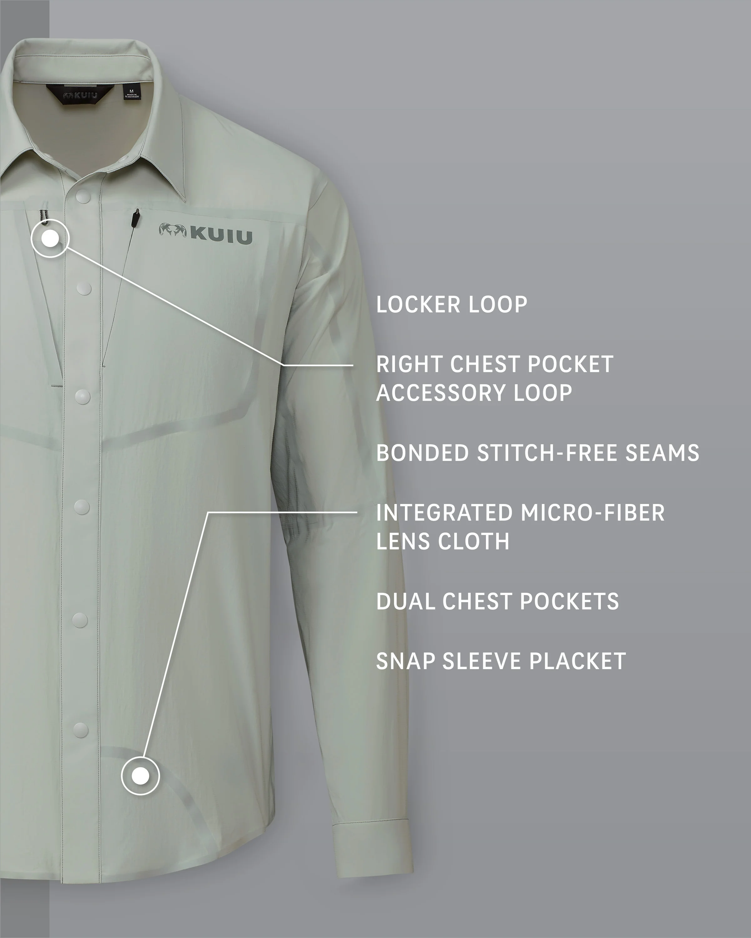 Outlet Salton LS Shirt | Nickel - Image 2