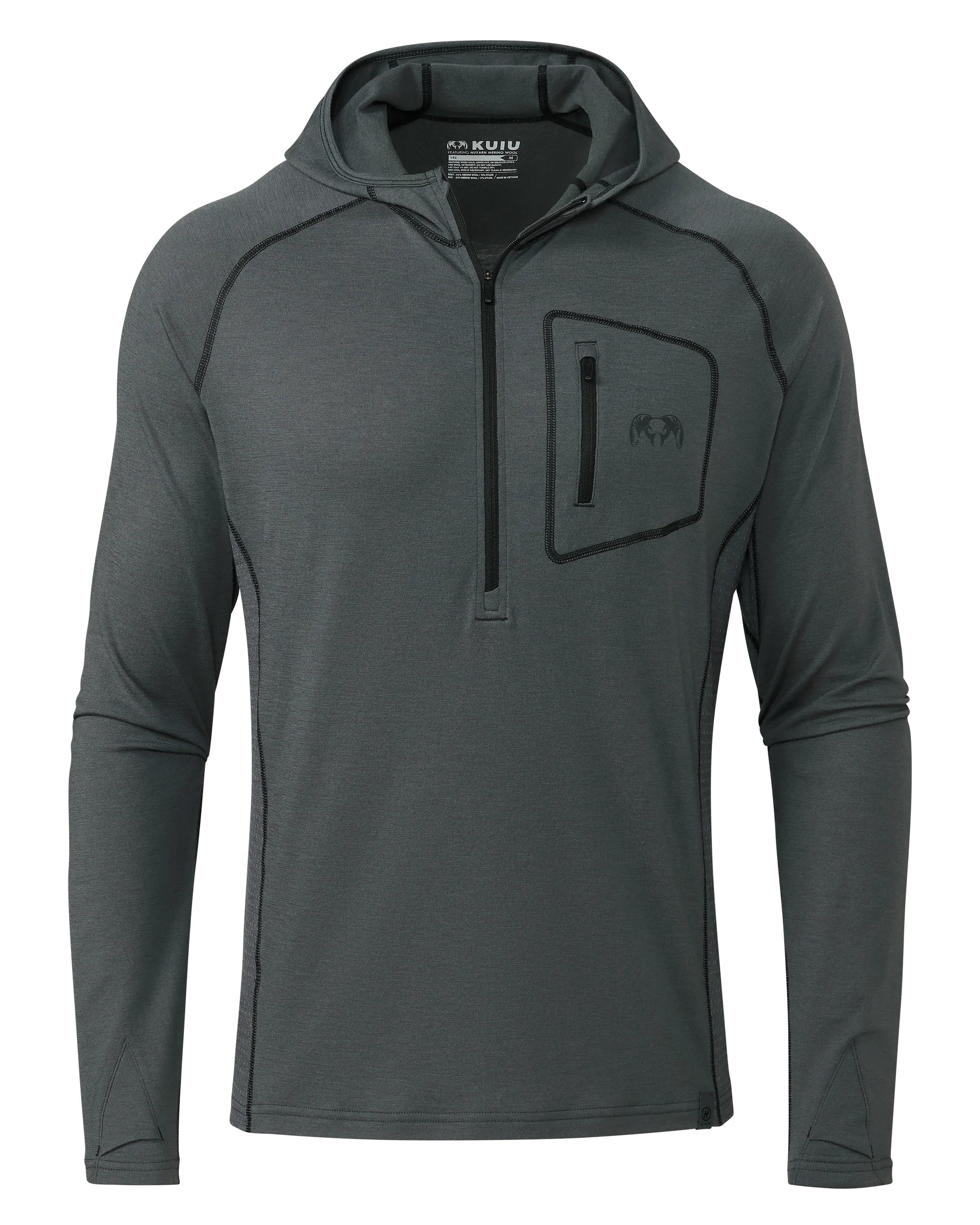 ULTRA Merino 145 Zip-T Hunting Hoodie | Gunmetal